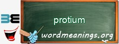 WordMeaning blackboard for protium